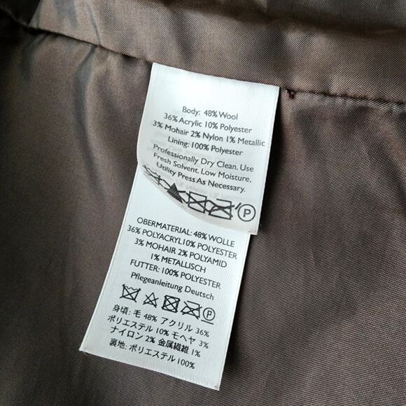 Eddie Bauer Wool Mohair Blend Vest Women Herringbone Button Front Pockets Medium - Picture 10 of 10